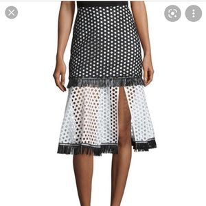 Alexis “Elisa” black and white colorblocked skirt